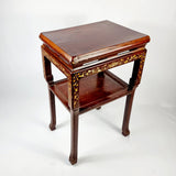 Japanese 19th Century Red Lacquered Stand