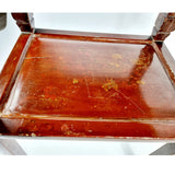 Japanese 19th Century Red Lacquered Stand