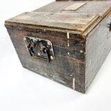 Antique Military Mahogany Storage Trunk