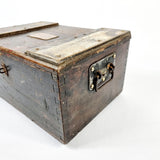 Antique Military Mahogany Storage Trunk