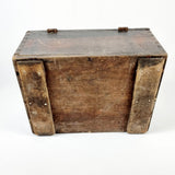 Antique Military Mahogany Storage Trunk