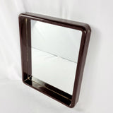 1970s Brown Plastic Mirror