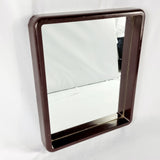 1970s Brown Plastic Mirror