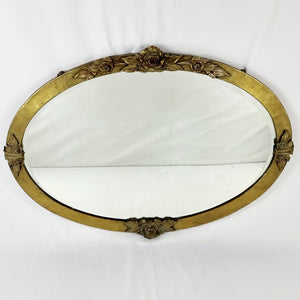 Arts & Crafts Copper Rose Framed Mirror