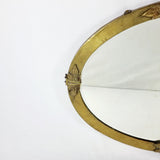 Arts & Crafts Copper Rose Framed Mirror