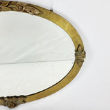 Arts & Crafts Copper Rose Framed Mirror