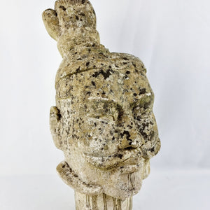 Chinese Terracotta Army Style Concrete Bust