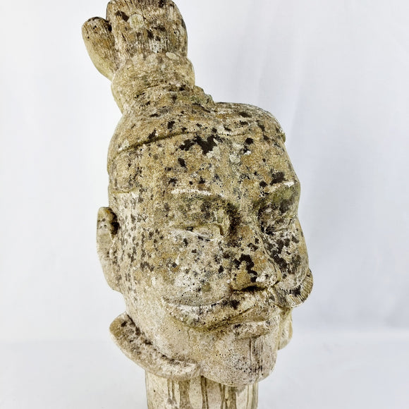Chinese Terracotta Army Style Concrete Bust