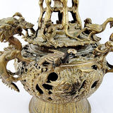 19th Century Bronze Ornate Incense Burner