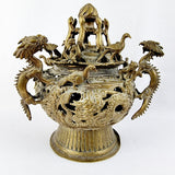 19th Century Bronze Ornate Incense Burner