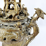 19th Century Bronze Ornate Incense Burner