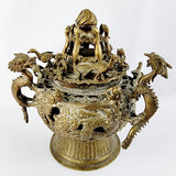 19th Century Bronze Ornate Incense Burner
