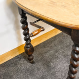 Barley Twist Oak Extending Dining Table