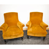 Napoleon iii Pair of His and Hers Club Chairs.