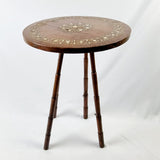 Indian Inlaid Rosewood Side Table