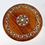 Indian Inlaid Rosewood Side Table