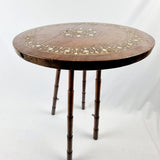 Indian Inlaid Rosewood Side Table