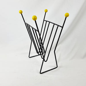 1960s Metal Wire Magazine Rack