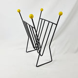 1960s Metal Wire Magazine Rack