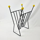 1960s Metal Wire Magazine Rack