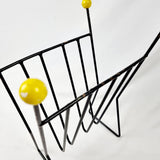 1960s Metal Wire Magazine Rack