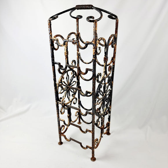 Victorian Cast Iron 12 Bottle Wine Rack