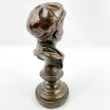 Early 20th Century Bronzed Bust of a Young Man