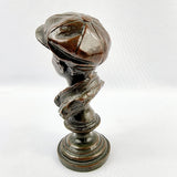 Early 20th Century Bronzed Bust of a Young Man