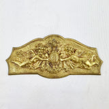 Brass Antique Plaque depicting Two Cherubs