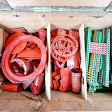 Vintage meccano in green trunk