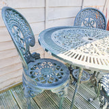 Aluminium Four Piece Green Patio Set