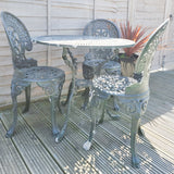 Aluminium Four Piece Green Patio Set