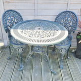 Aluminium Four Piece Green Patio Set