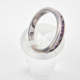 Purple Glass Silver Ring