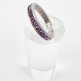 Purple Glass Silver Ring