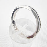 Black Glass Silver Ring