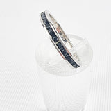 Black Glass Silver Ring
