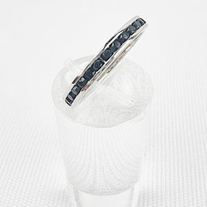 Black Glass Silver Ring