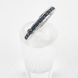 Black Glass Silver Ring
