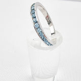 Blue Eternity Silver Ring