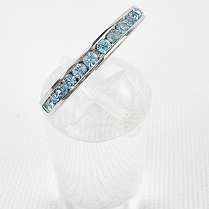 Blue Eternity Silver Ring