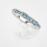 Blue Eternity Silver Ring