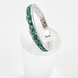 Green Silver Eternity Ring
