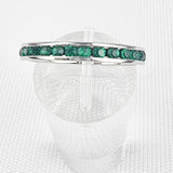 Green Silver Eternity Ring