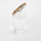 Orange Eternity Silver Ring