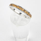 Orange Eternity Silver Ring