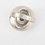 Silver Green Gem Ring