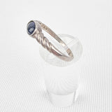 Silver Purple Glass Ring