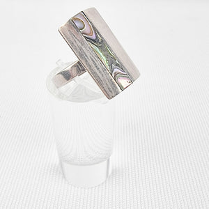 Abalone Shell Silver Ring