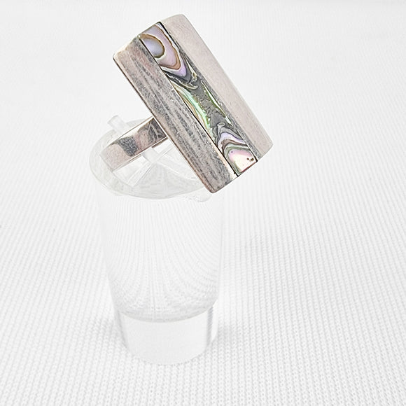 Abalone Shell Silver Ring